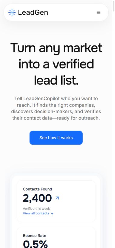 LeadGen Copilot — project demonstration